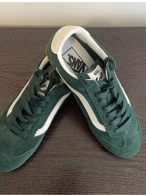 NWOT Vans Green Suede Sneakers